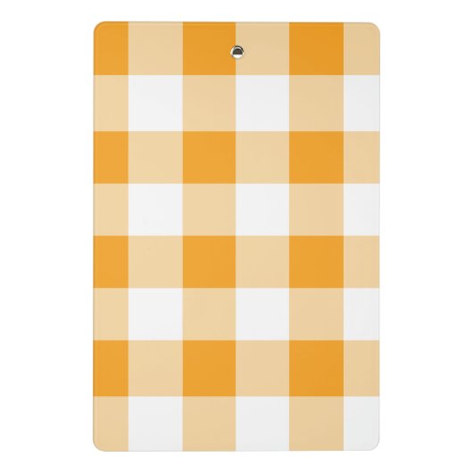 Yellow Gingham Pattern Mini Klemmbrett (Rückseite)