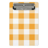 Yellow Gingham Pattern Mini Klemmbrett (Vorderseite)