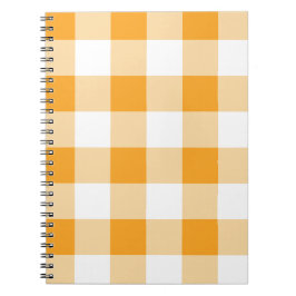 Yellow Gingham Pattern Notizblock