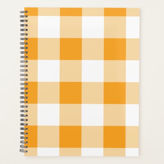 Yellow Gingham Pattern Planer (Vorderseite)