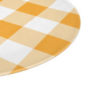 Yellow Gingham Pattern Schneidebrett (Ecke)