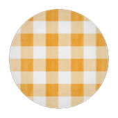 Yellow Gingham Pattern Schneidebrett (Vorderseite)
