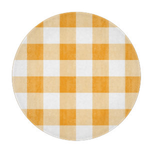 Yellow Gingham Pattern Schneidebrett