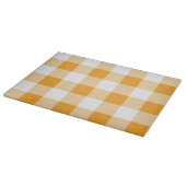 Yellow Gingham Pattern Schneidebrett (Ecke)