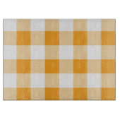 Yellow Gingham Pattern Schneidebrett (Vorderseite)
