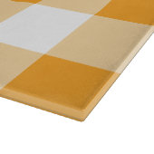 Yellow Gingham Pattern Schneidebrett (Ecke)