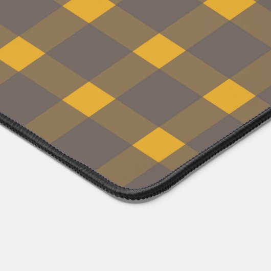 Yellow Gingham Pattern Schreibtischunterlage (Ecke)