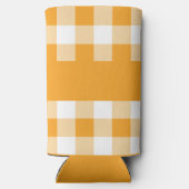 Yellow Gingham Pattern Selters Dosenkühler (Rückseite)