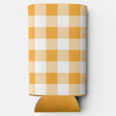 Yellow Gingham Pattern Selters Dosenkühler (Rückseite)