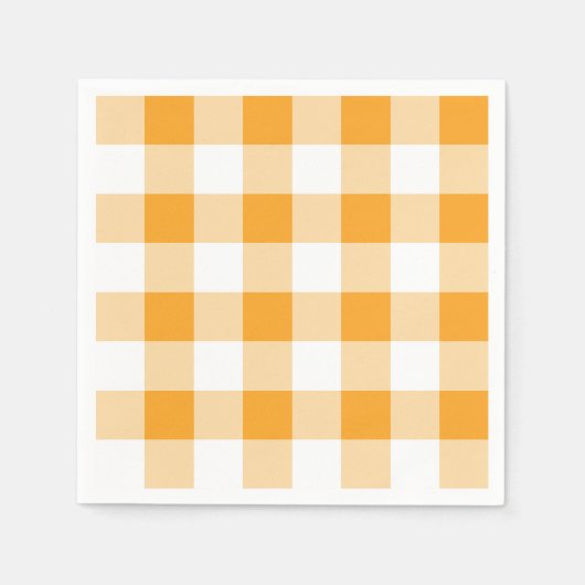 Yellow Gingham Pattern Serviette (Vorderseite)