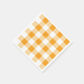 Yellow Gingham Pattern Serviette (Ecke)