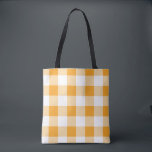 Yellow Gingham Pattern Tasche<br><div class="desc">Cooles Gingham- oder Checkerboard-Muster.</div>
