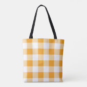 Yellow Gingham Pattern Tasche (Rückseite)