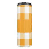 Yellow Gingham Pattern Thermosbecher (Rückseite)