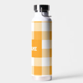 Yellow Gingham Pattern Trinkflasche (Links)