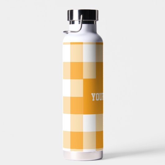 Yellow Gingham Pattern Trinkflasche (Rechts)