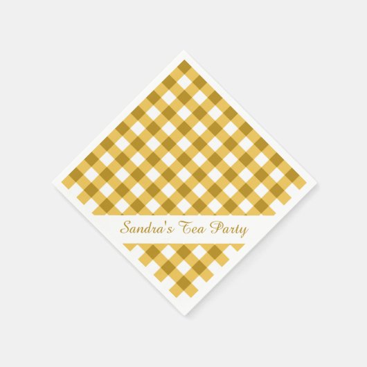 Yellow Gingham Serviette (Ecke)