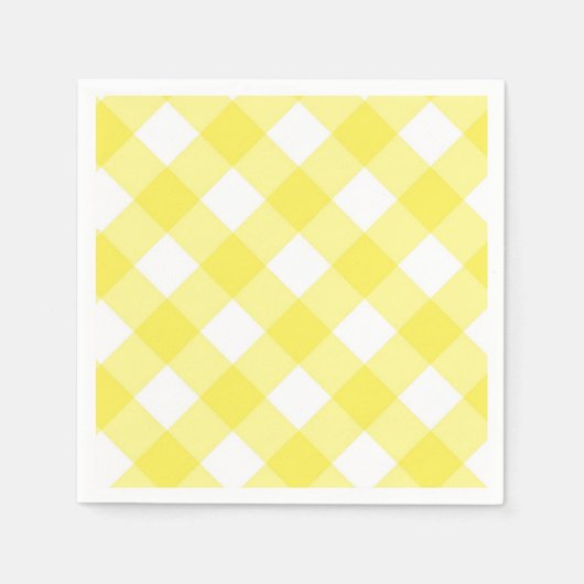 Yellow Gingham Serviette (Vorderseite)