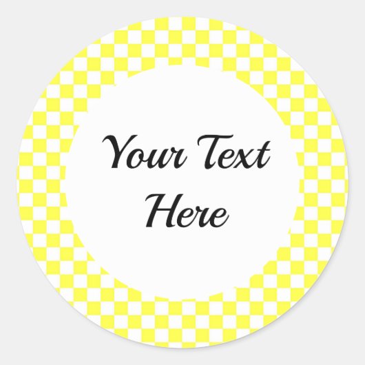 Yellow Gingham Sticker (Vorderseite)