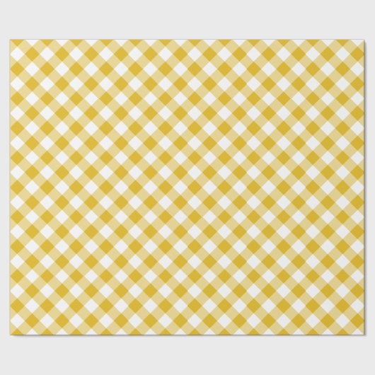 Yellow Gingham Wrapping Paper Geschenkpapier (Saum)