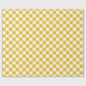 Yellow Gingham Wrapping Paper Geschenkpapier (Flach)