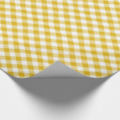 Yellow Gingham Wrapping Paper Geschenkpapier (Ecke)