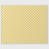Yellow Gingham Wrapping Paper Geschenkpapier (Flach)