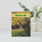 Yellow Gingko Tree Postkarte (Stehend Vorderseite)