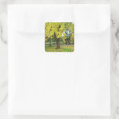 Yellow Gingko Tree Quadratischer Aufkleber (Tasche)
