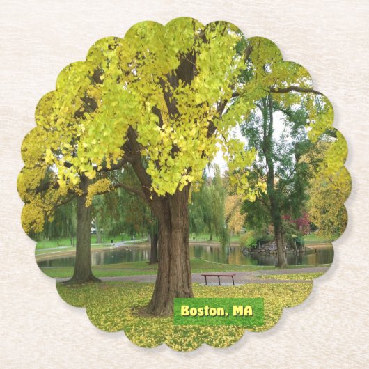 Yellow Gingko Tree Untersetzer (Vorderseite)