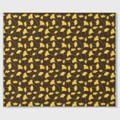 Yellow Ginkgo Biloba Blätter im Herbst Geschenkpapier (Flach)