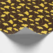 Yellow Ginkgo Biloba Blätter im Herbst Geschenkpapier (Ecke)