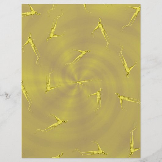 Yellow Ginseng Man Bulk Scrapbook Paper Pages Flyer (Vorne)
