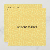 Yellow Giraffe Print Baby Showeinladungen Einladung (Vorne/Hinten)