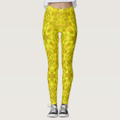 Yellow Girl Pattern Trendy Leggings (Vorderseite)