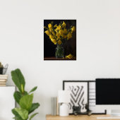 Yellow Gladiolus Blume Art Print Poster (Heimbüro)
