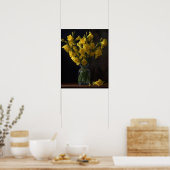 Yellow Gladiolus Blume Art Print Poster (Küche)