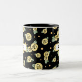 Yellow Glasgow Rose | Art Nouveau Stil Zweifarbige Tasse (Mittel)