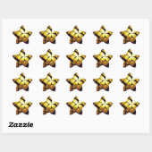 Yellow Glass Texture Star Sticker (Blatt)