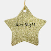 Yellow Glitz Glitzer Keramik Ornament (Vorne)