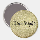 Yellow Glitz Glitzer Magnet (Vorderseite/Rückseite)