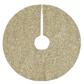 Yellow Glitz Glitzer Polyester Weihnachtsbaumdecke (Vorderseite)