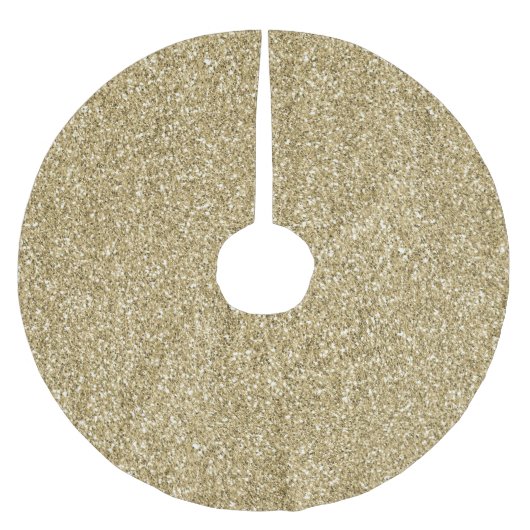 Yellow Glitz Glitzer Polyester Weihnachtsbaumdecke (Vorderseite)