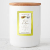 Yellow Glitzer White Product Labels Ladybug Logo Lebensmitteletikett (Vorderseite)