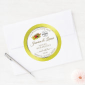 Yellow Glitzer White Product Labels Ladybug Logo Runder Aufkleber (Umschlag)