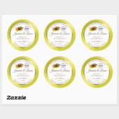 Yellow Glitzer White Product Labels Ladybug Logo Runder Aufkleber (Blatt)