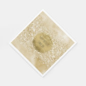 Yellow Glitzy Glitzer Serviette (Ecke)