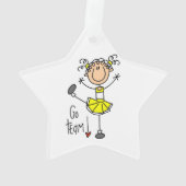 Yellow Go Team Cheerleader Ornament (Rückseite)