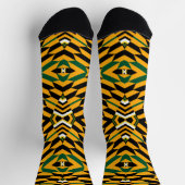 Yellow Gold Afro Pop Kente Style Socken (Oben)