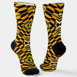 Yellow Gold Afro Pop Kente Style Socken